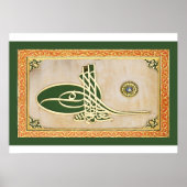 Ottoman sultan tughra Poster (Vorne)