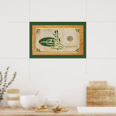 Ottoman sultan tughra Poster (Küche)