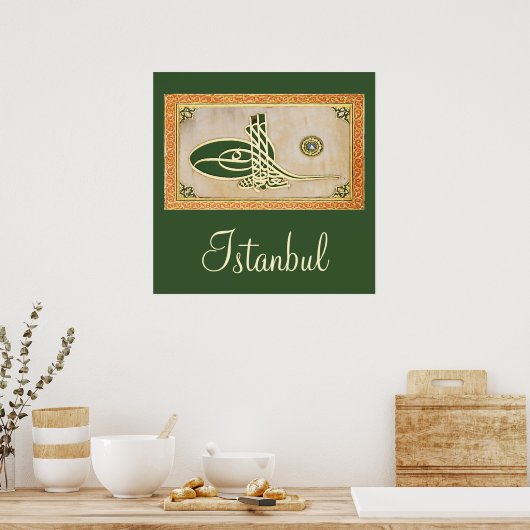 Ottoman sultan tughra Poster (Küche)
