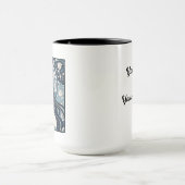 Ottoman Tile Girl - Serene Blue Floral Aura Tasse (Zentrum)