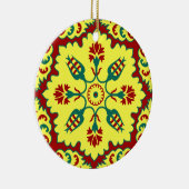 Ottoman Türkisches Tulpenmuster in rot und gelb Keramik Ornament (Rechts)