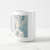 Ottomanische Zilfrau mit Tee - Weich blauer Fluss Kaffeetasse (Vorderseite Links)