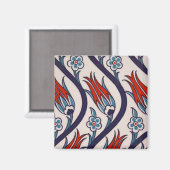 Ottomans Tulip Pattern / Tile Art Magnet (Vorderseite/Rückseite)