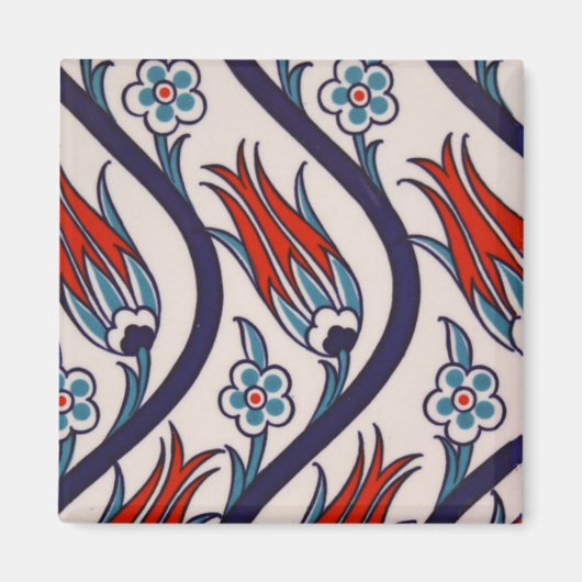 Ottomans Tulip Pattern / Tile Art Magnet (Vorne)