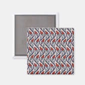 Ottomans Tulip Pattern / Tile Art Magnet (Vorderseite/Rückseite)