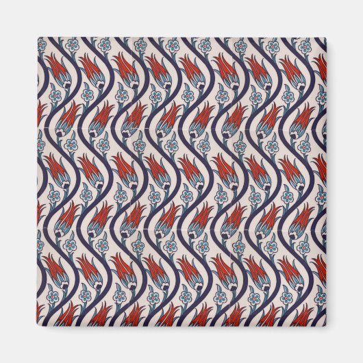 Ottomans Tulip Pattern / Tile Art Magnet (Vorne)