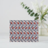 Ottomans Tulip Pattern / Tile Art Postkarte (Stehend Vorderseite)