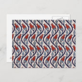 Ottomans Tulip Pattern / Tile Art Postkarte (Vorne/Hinten)