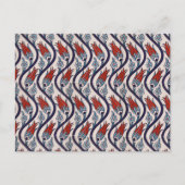 Ottomans Tulip Pattern / Tile Art Postkarte (Vorderseite)