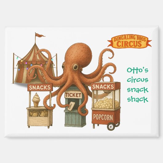 Ottos Zirkus-Snack-Imbissstand Magnet (Vorderseite)