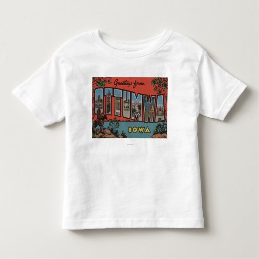 Ottumwa, IowaLarge Buchstabe ScenesOttumwa, IA Kleinkind T-shirt (Vorderseite)