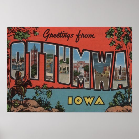 Ottumwa, IowaLarge Letter ScenesOttumwa, IA Poster (Vorne)