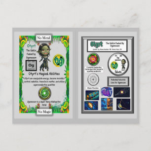 Otyrt präsentiert Oganesson-Sammelkarten Postkarte