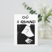 Ou & Quand Postkarte (Stehend Vorderseite)