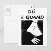 Ou & Quand Postkarte (Vorne/Hinten)