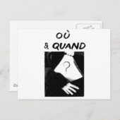 Ou & Quand Postkarte (Vorne/Hinten)