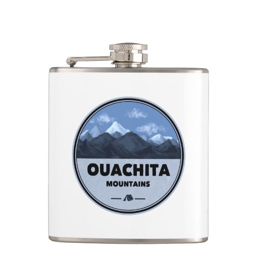 Ouachita Mountains Arkansas Oklahoma Camping Flachmann (Vorderseite)