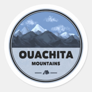 Ouachita Mountains Arkansas Oklahoma Camping Runder Aufkleber