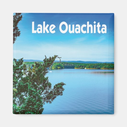 Ouachita-See, Arkansas-Foto mit Namen Magnet (Vorne)