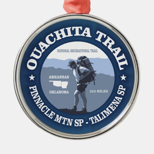 Ouachita Trail Ornament Aus Metall (Vorne)