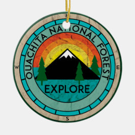 OUACHITA-WALD-ARKANSAS-QUELLEN-SEE KERAMIK ORNAMENT