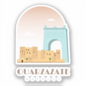 Ouarzazate city morocco Skyline Aufkleber (Vorderseite)