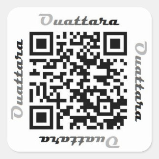 Ouattara QR Code Personalisiert NAME Aufkleber