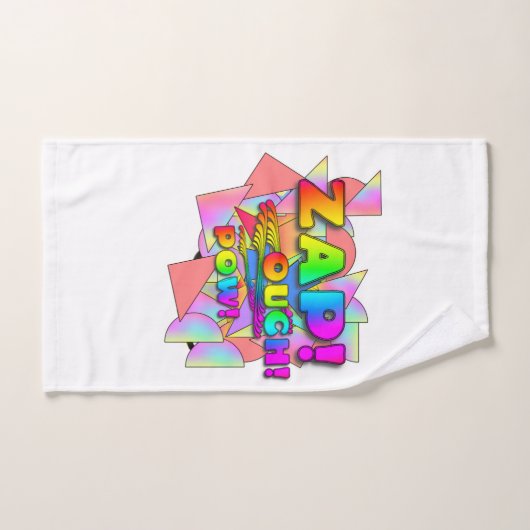 Ouch! Comic Book Jargon Fun Badhandtuch Set (Handtuch)