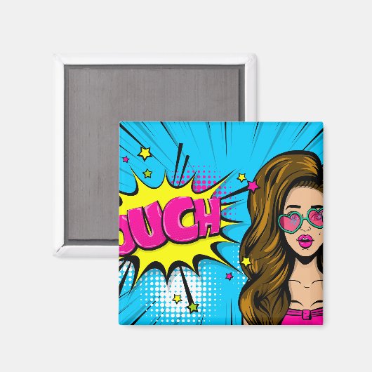 Ouch Girl Magnet (Vorderseite/Rückseite)