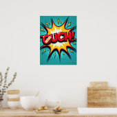 OUCH! Pop Art Comic Explosionspopster Poster (Küche)