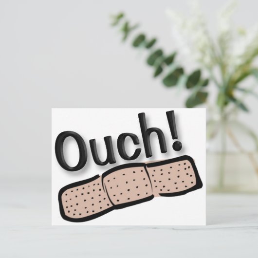 Ouch Postkarte (Stehend Vorderseite)