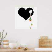 Ouch. Regenbogenherz. Poster (Küche)