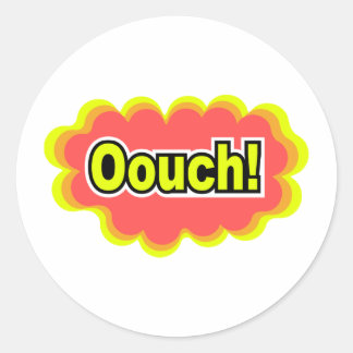 Ouch! Runder Aufkleber