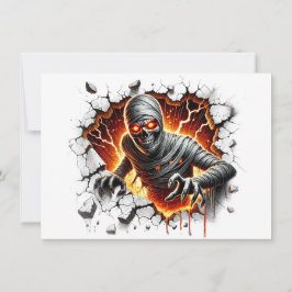 Oud en Griezelig Mummie Skelet Breekt Door Einladung