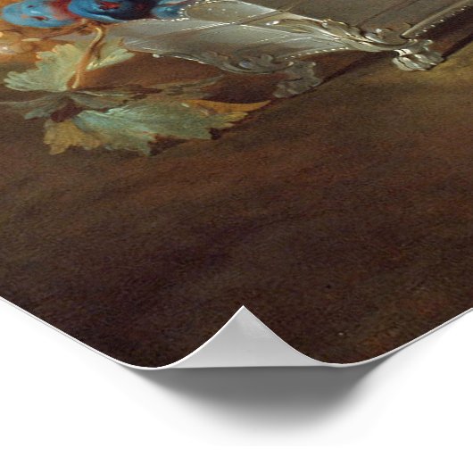 Oudry Monkey Blumenbemalung Poster (Ecke)