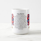 Ouellette Familien-Wappen Kaffeetasse (Mittel)