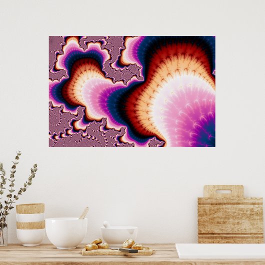 Ouh - Fraktal Poster (Küche)