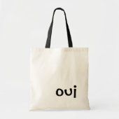 Oui Black & White Tote Bag Tragetasche (Vorne)