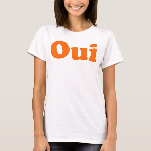 Oui der französische Wort-T - Shirt (Vorderseite)