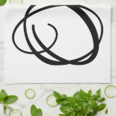 Oui ja französische Wortkunst mit rotem Herzen Geschirrtuch (Gefaltet)