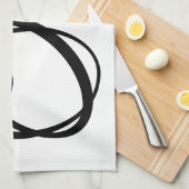 Oui ja französische Wortkunst mit rotem Herzen Geschirrtuch (Viertel Falte)