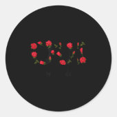 Oui Mon Cheri Cool French Expression Quotes Graphi Runder Aufkleber (Vorderseite)