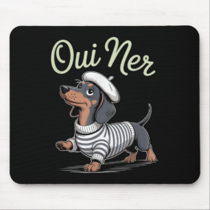 Oui Ner Dackel Dackel Dog Französischer Spaß Funny Mousepad
