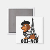 Oui-ner Dog Funny Dachshund Wiener Sausage Ween Do Magnet (Vorderseite/Rückseite)