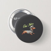 Oui Ner Funny Dachshund Wiener Dog French Humor  Button (Vorne & Hinten)