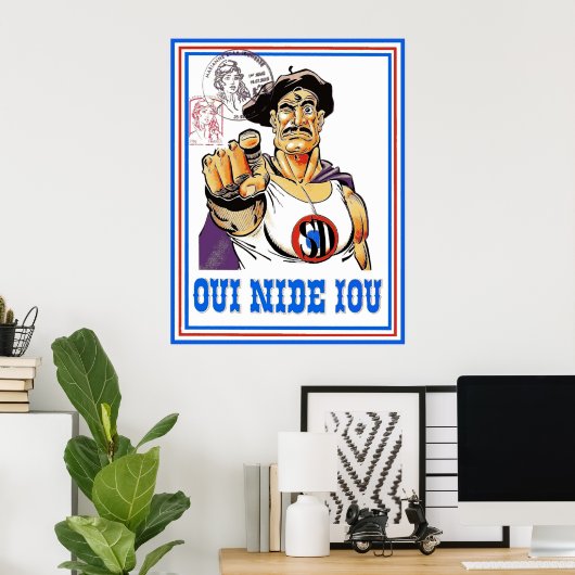 Oui nide Iou Poster (Heimbüro)