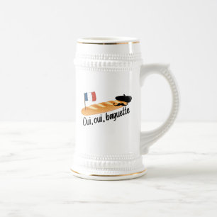 Oui Oui Baguette - Funny French Food Bierglas