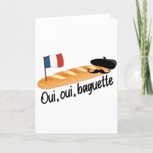 Oui Oui Baguette - Funny French Food Feiertagskarte