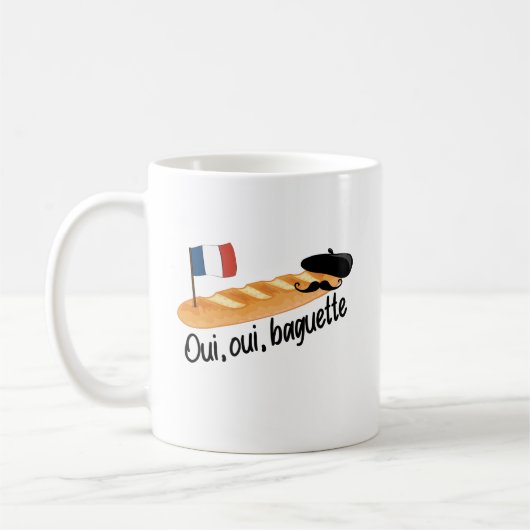 Oui Oui Baguette - Funny French Food Kaffeetasse (Links)