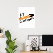 Oui Oui Baguette - Funny French Food Poster (Heimbüro)